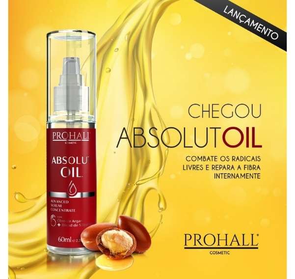 Óleo Reparador de Pontas Sérum Finalizador - Absolut Oil Prohall 60ml