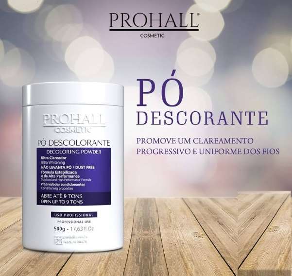 Pó Descolorante Azul Blue 9 Tons Prohall 500g