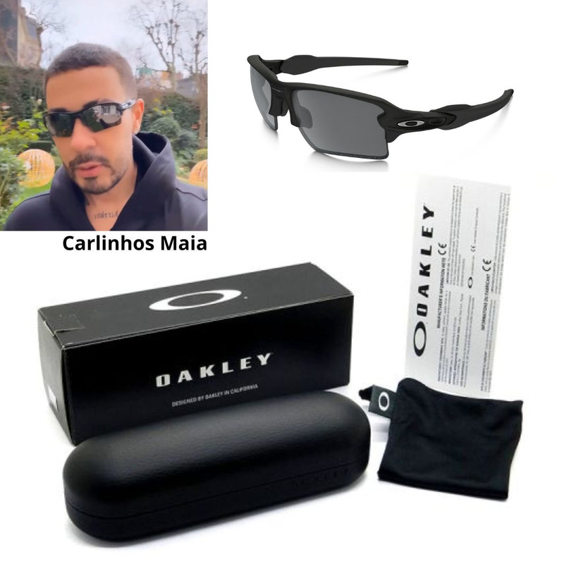 Óculos De Sol Masculino Oakley Flak Preto