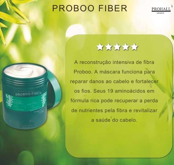 Máscara Reconstrutora Vegana Proboo Fiber Prohall 500g