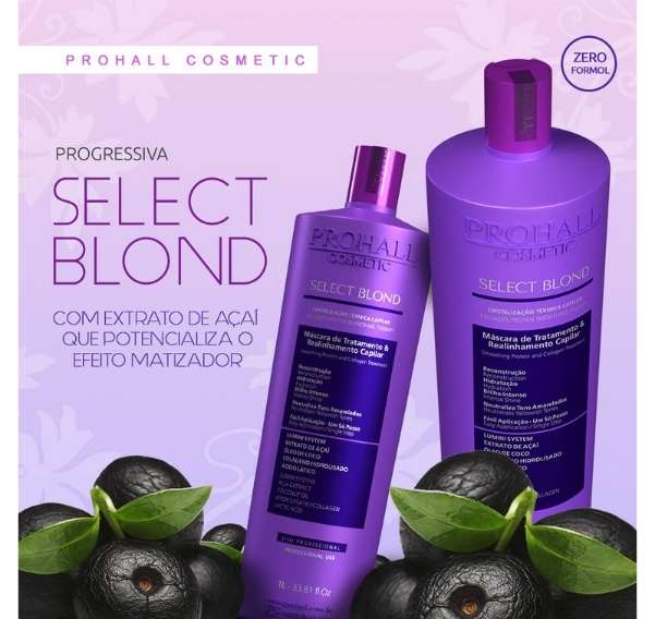 Progressiva Matizadora Sem Formol para Loiras Select Blond Prohall 1L