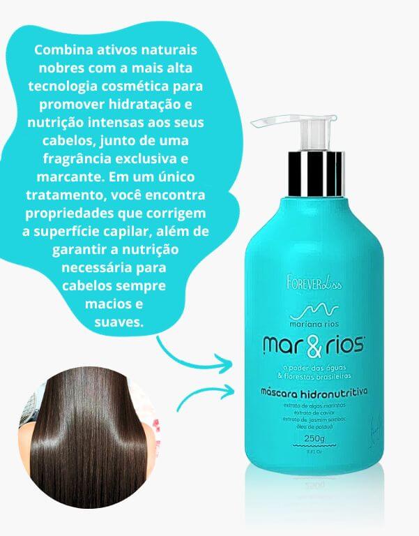 Máscara Capilar Hidronutritiva Mar&Rios Forever Liss 250g