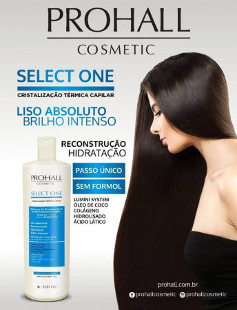 Escova Progressiva Prohall Select One Um Só Passo Anti Frizz 1L