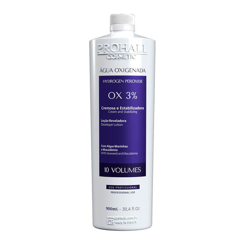 Água Oxigenada Cremosa - OX 10 Volumes Cream Prohall 900ml