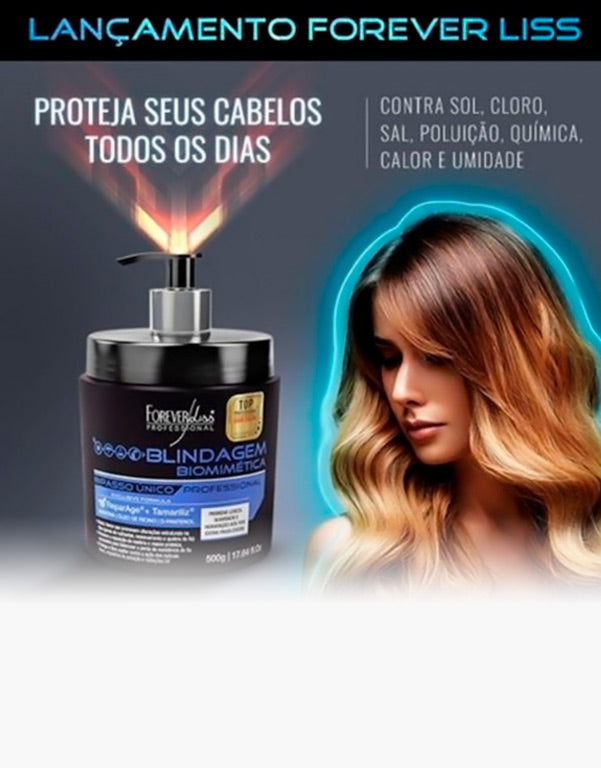 Forever Liss Blindagem Capilar Biomimética Passo Único 500 gr - www.tpmdeofertas.com.br