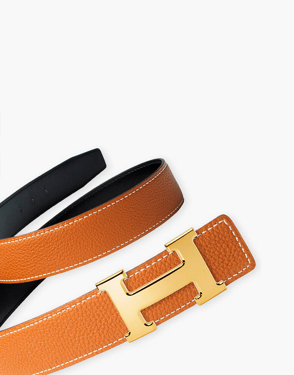 Cinto de Couro Unissex Hermès Laranja - www.tpmdeofertas.com.br