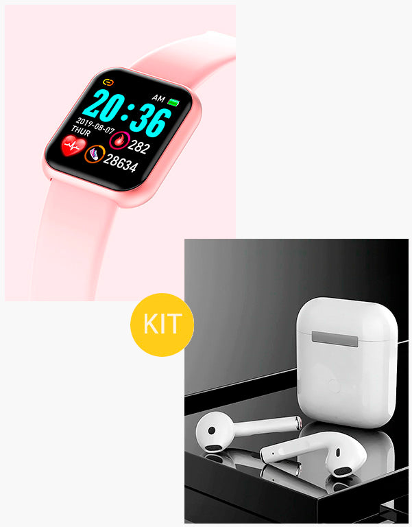 Relógio Smart Watch Full e Fone de Ouvido Airpods - www.tpmdeofertas.com.br