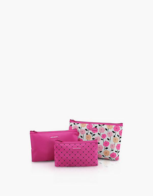 Kit: Necessaire Pink Lover Jacki Design Rosa - www.tpmdeofertas.com.br