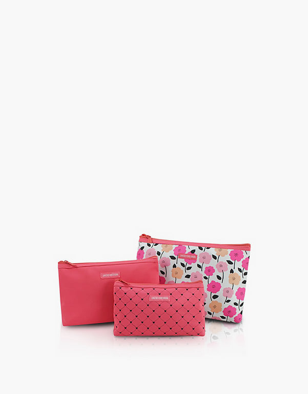 Kit: Necessaire Pink Lover Jacki Design Salmon - www.tpmdeofertas.com.br