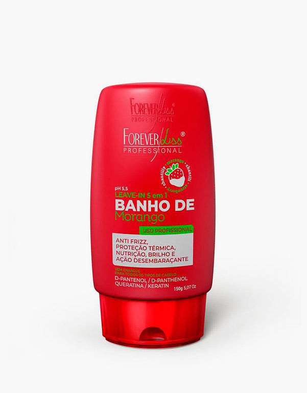 Forever Liss Morango Banho De Verniz Leave In 150 gr - www.tpmdeofertas.com.br